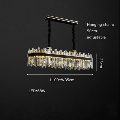 Contemporary crystal pendant setup
