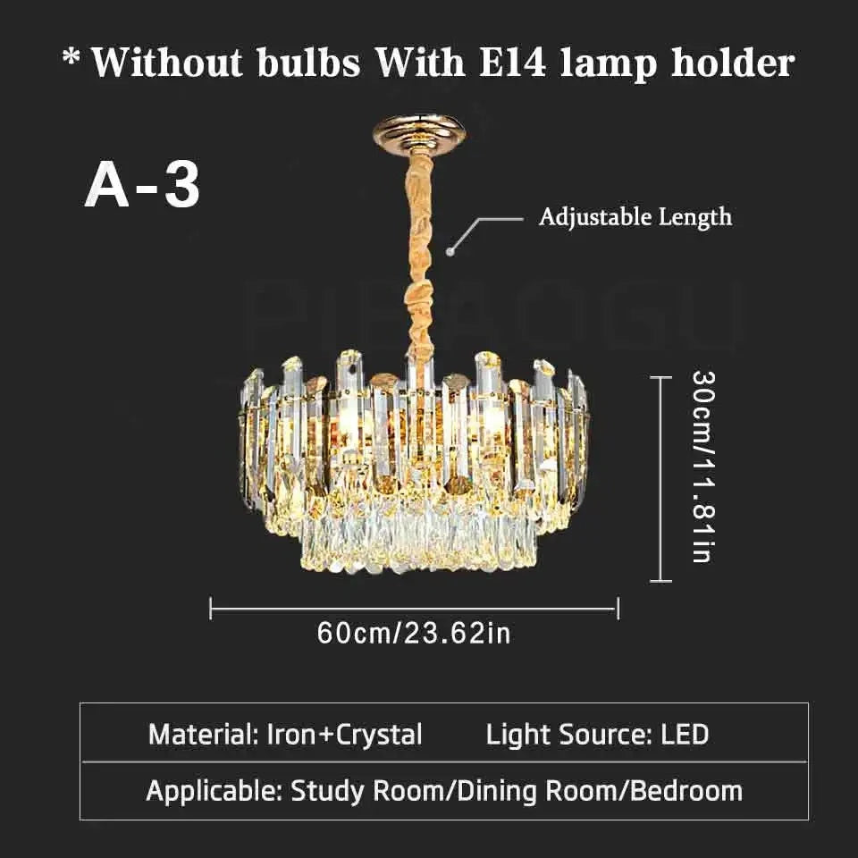 Crystal LED ceiling lamp installed in room