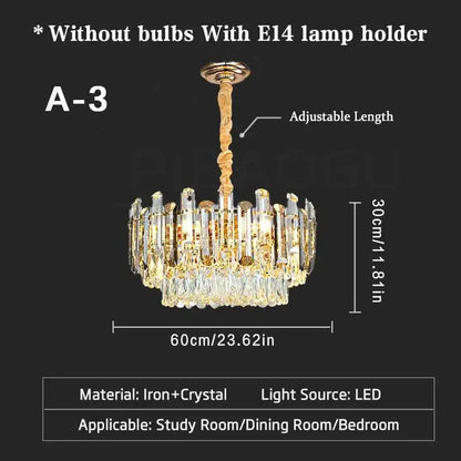 Crystal LED ceiling lamp installed in room