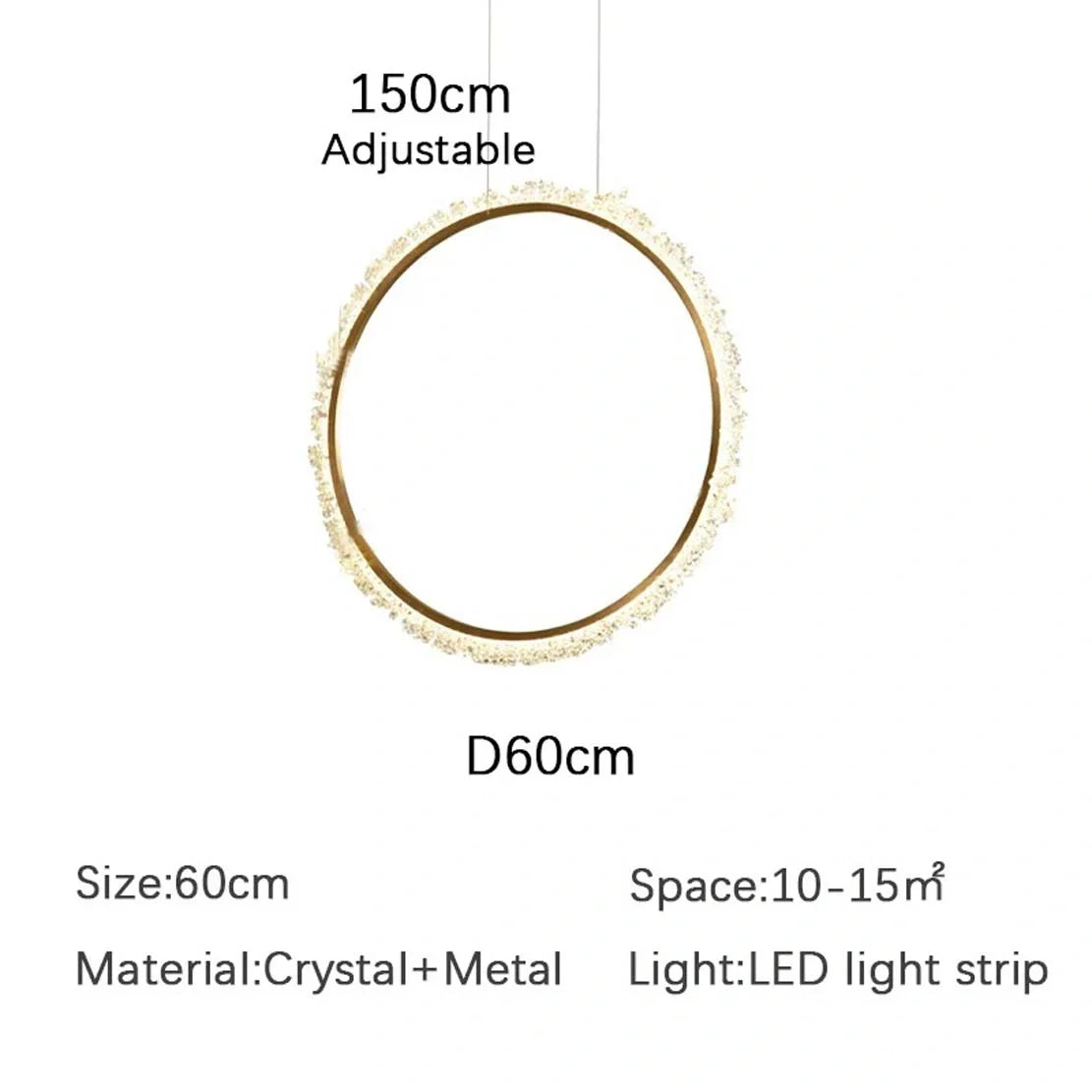 Crystal LED chandelier modern style