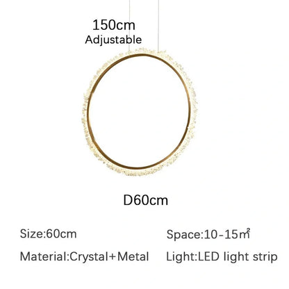 Crystal LED chandelier modern style