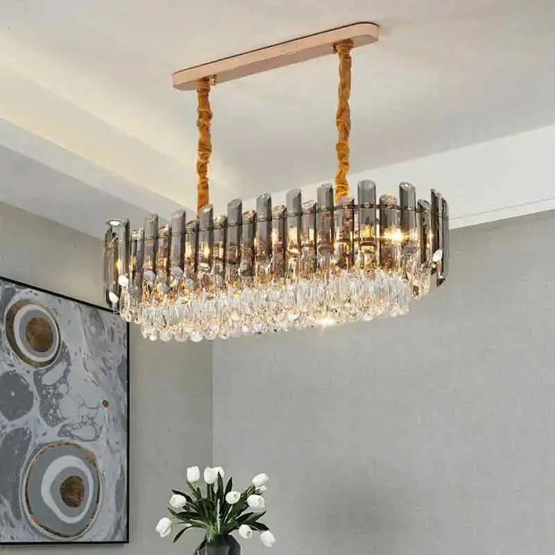 Crystal ceiling lamp for living space