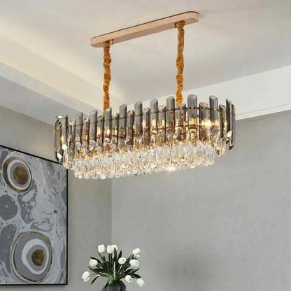 Crystal ceiling lamp for living space