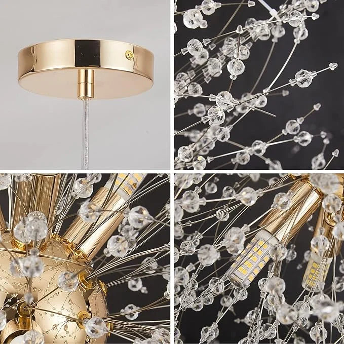 Crystal dandelion pendant modern style
