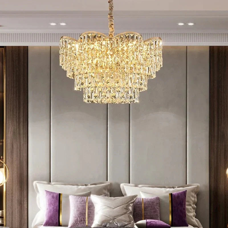 Crystal pendant light for living room