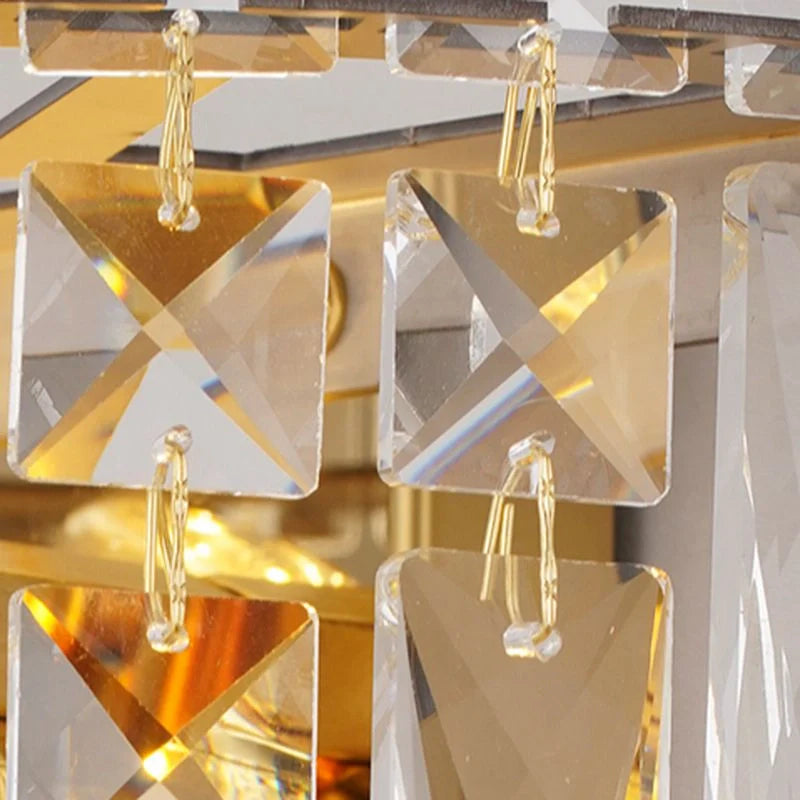 Crystal wall light close-up detail