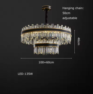 Customizable Crystal Pendant Chandelier for Living Spaces