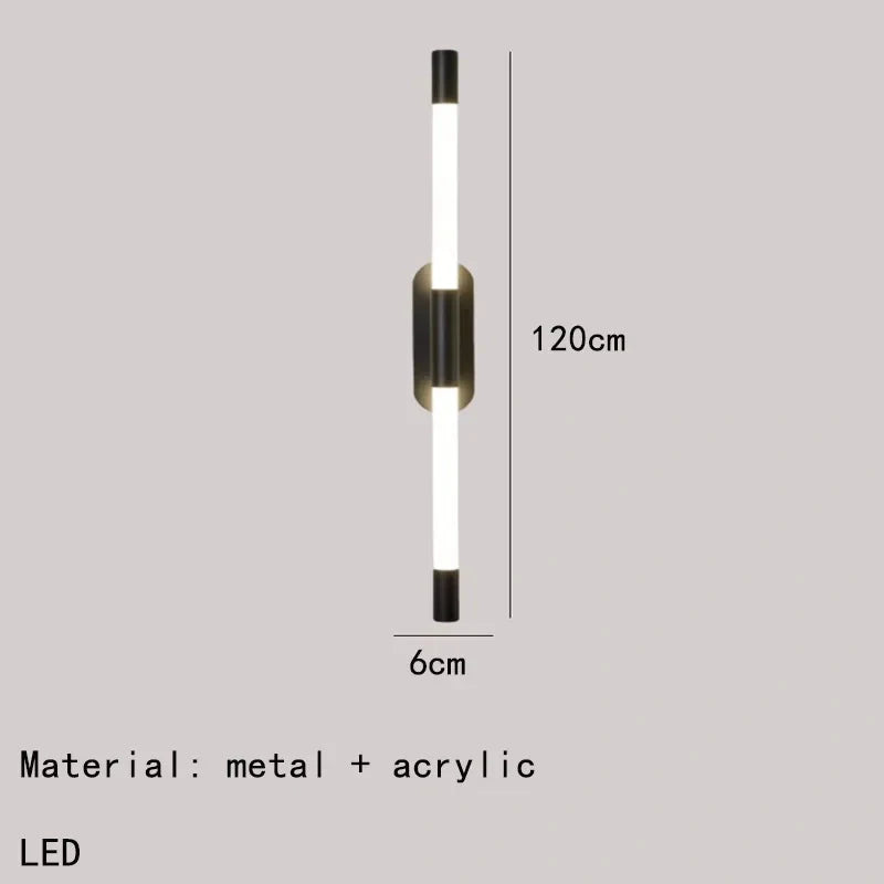 Cylindrical LED wall lamp side view
