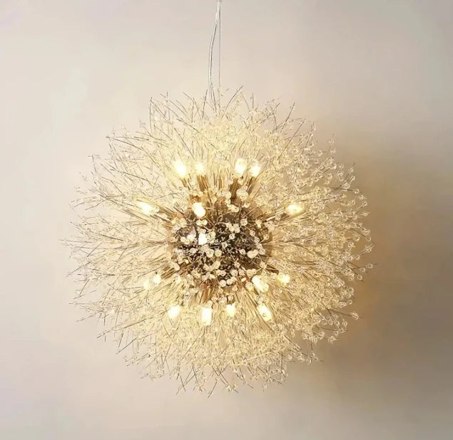 Dandelion chandelier close-up detail