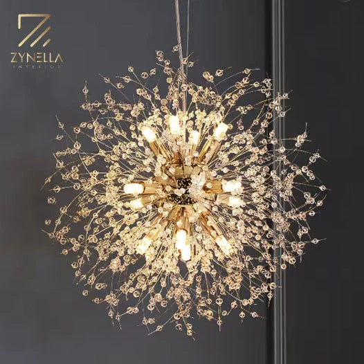 Dandelion crystal LED chandelier