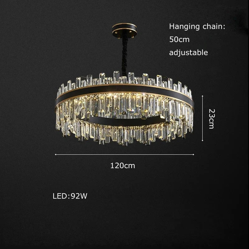 Designer crystal pendant lighting