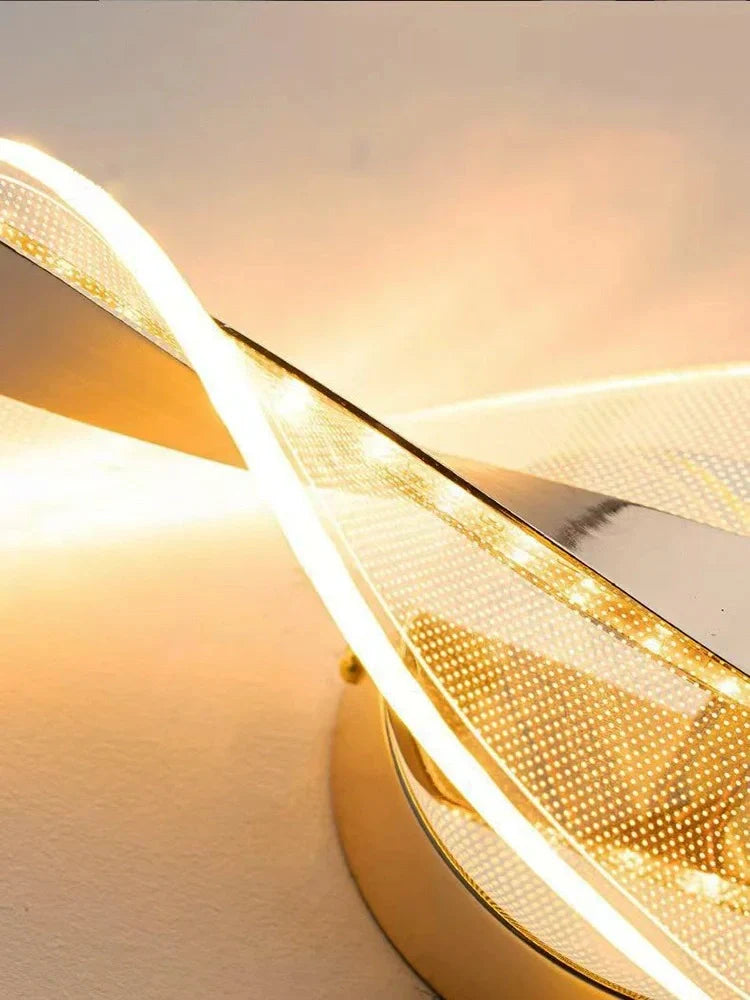 Elegant LED wall lamp close-up
