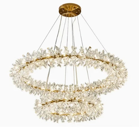 Elegant Nordic crystal flower lamp