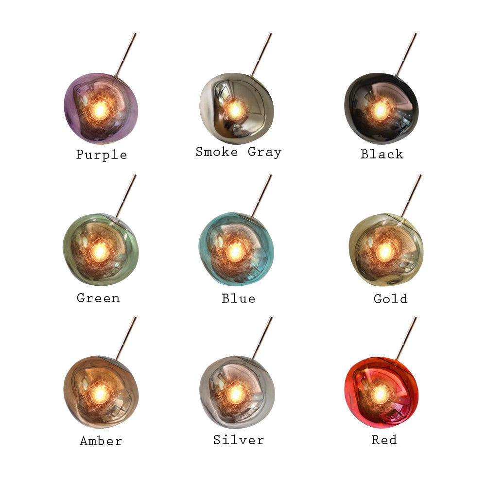 Elegant black glass pendant lighting
