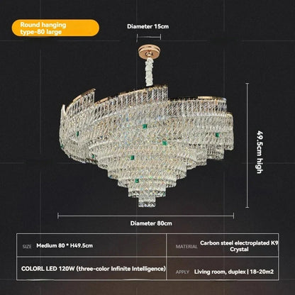 Elegant crystal chandelier pendant