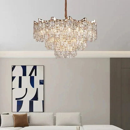 Elegant crystal home lighting fixture