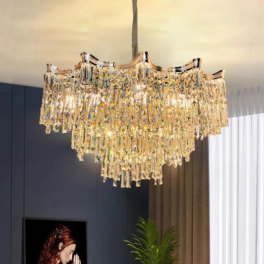 Elegant crystal pendant light