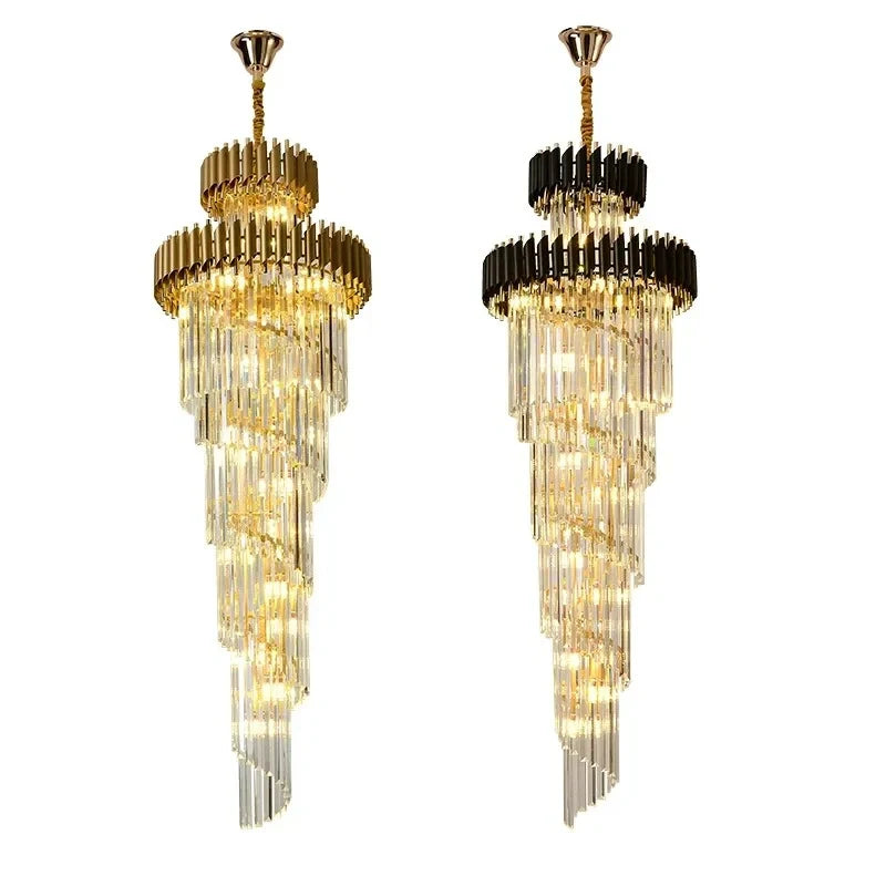 Elegant crystal pendant light for living room