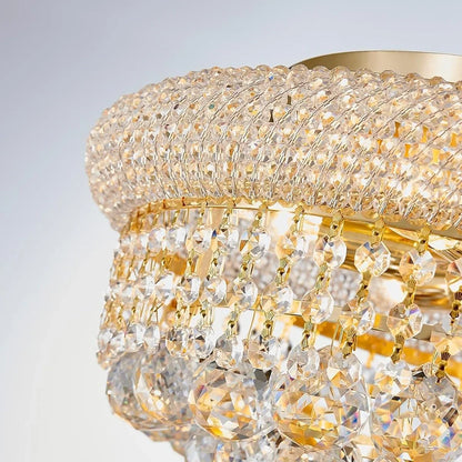 Elegant round crystal ceiling light
