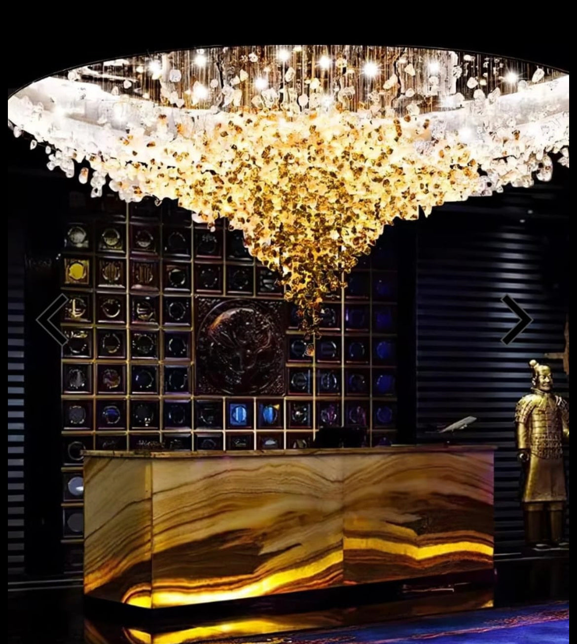 Elegant semi-flush mount chandelier for lower ceilings