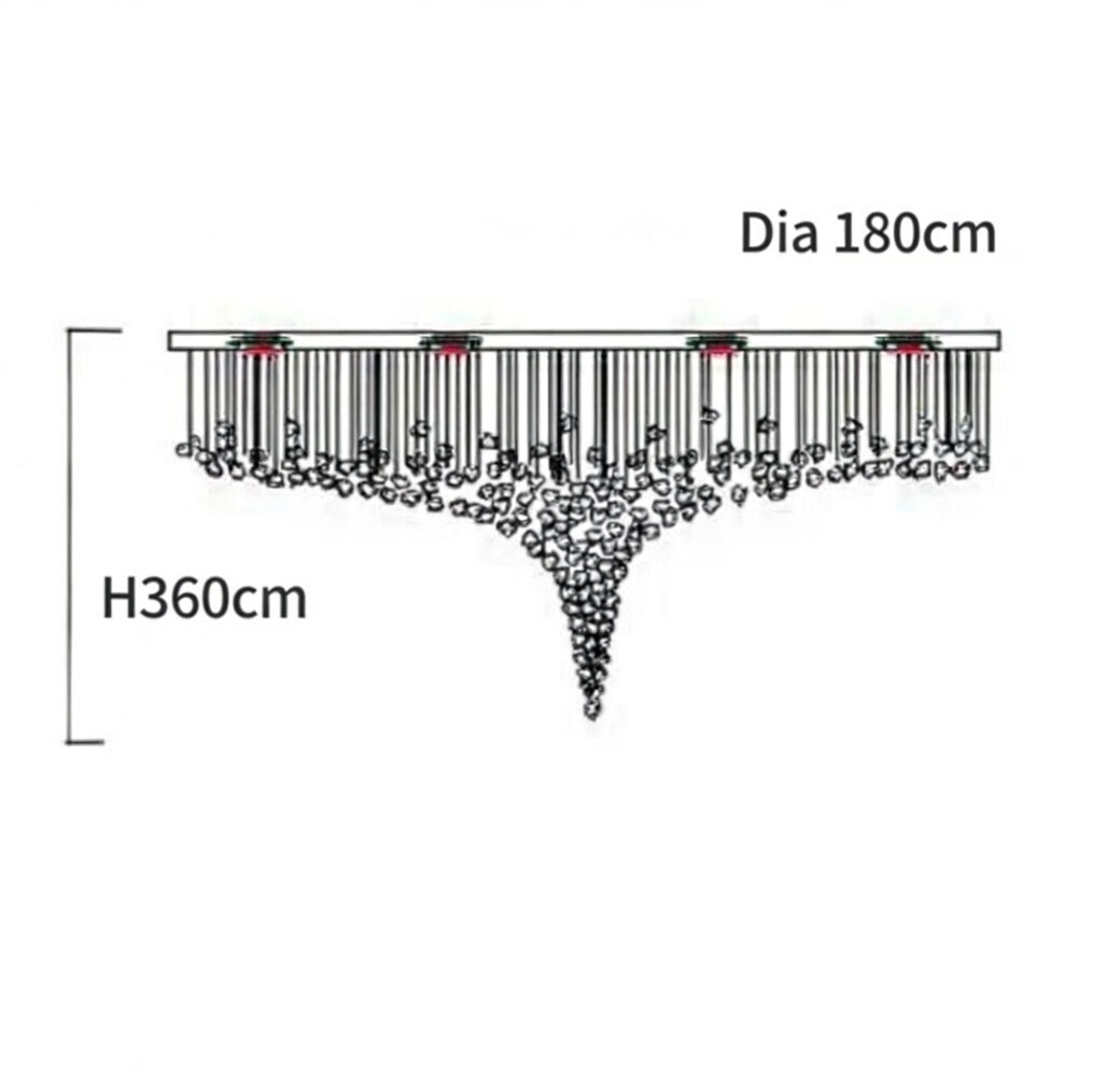 Elegant statement chandelier for living room