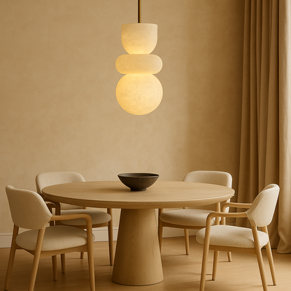 Enzo Marble Pendant Modern  Bohemian Rattan Woven Pendant - Zynella