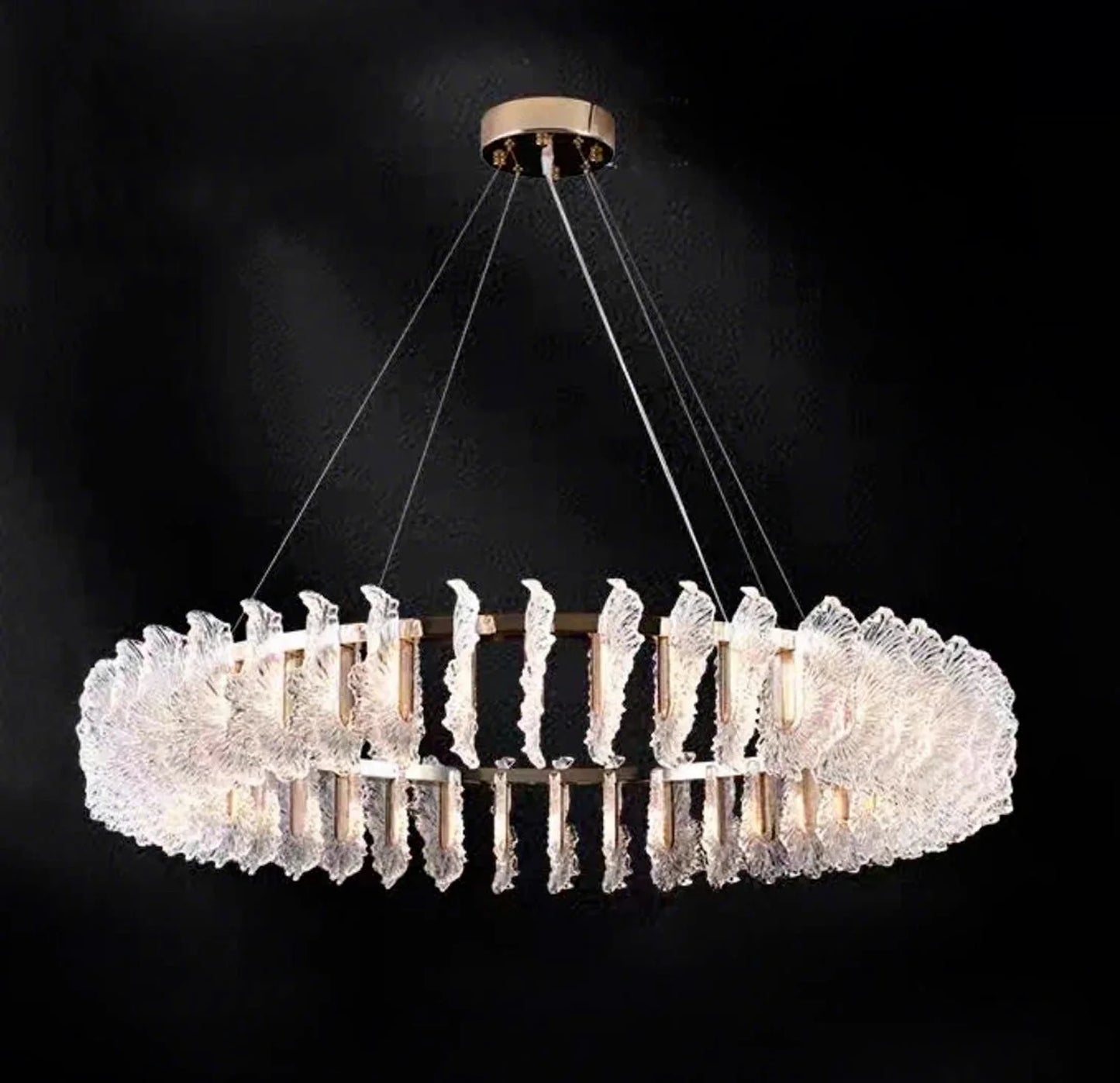 French Crystal‑Style Acrylic LED Pendant – Luxury Interior Lighting