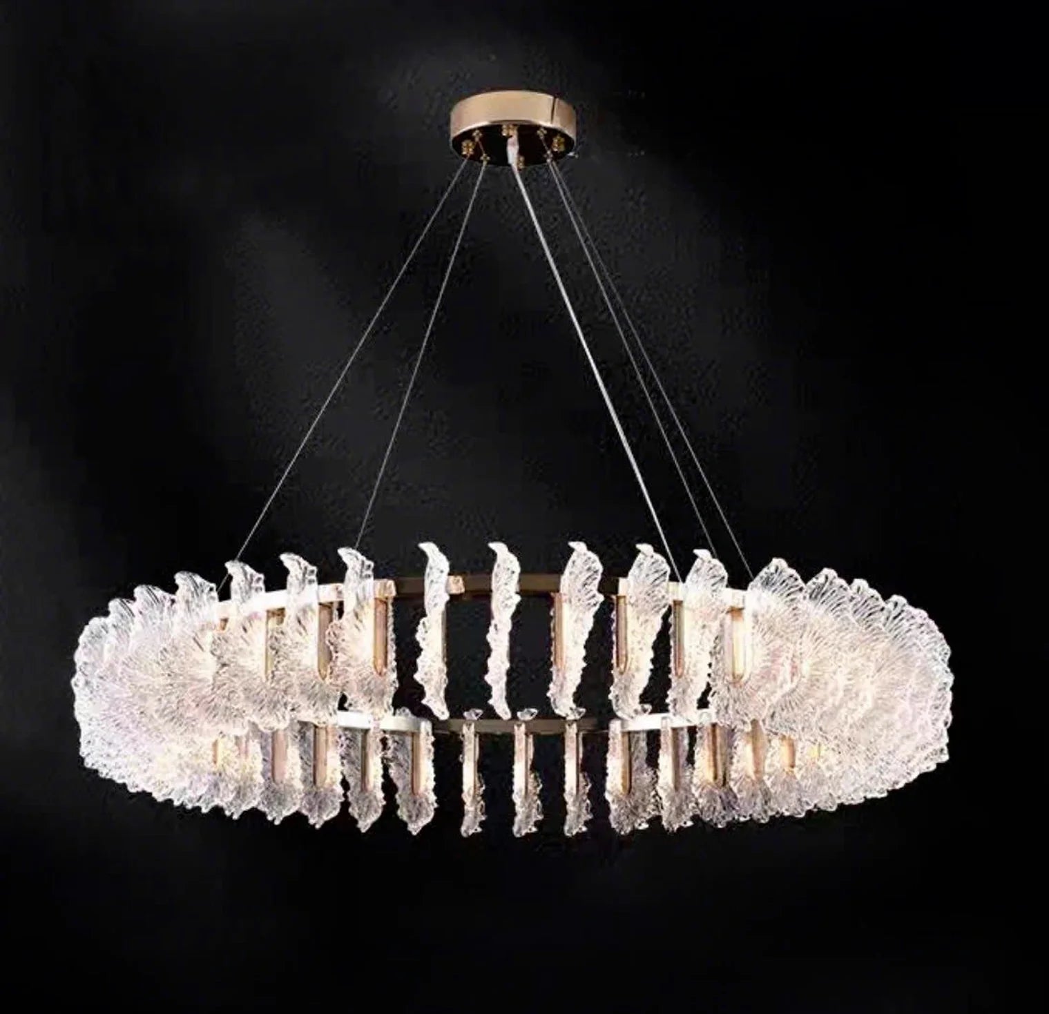 French Crystal‑Style Acrylic LED Pendant – Luxury Interior Lighting