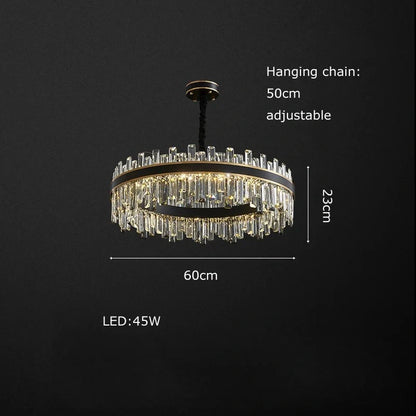 Glass crystal ceiling lamp detail