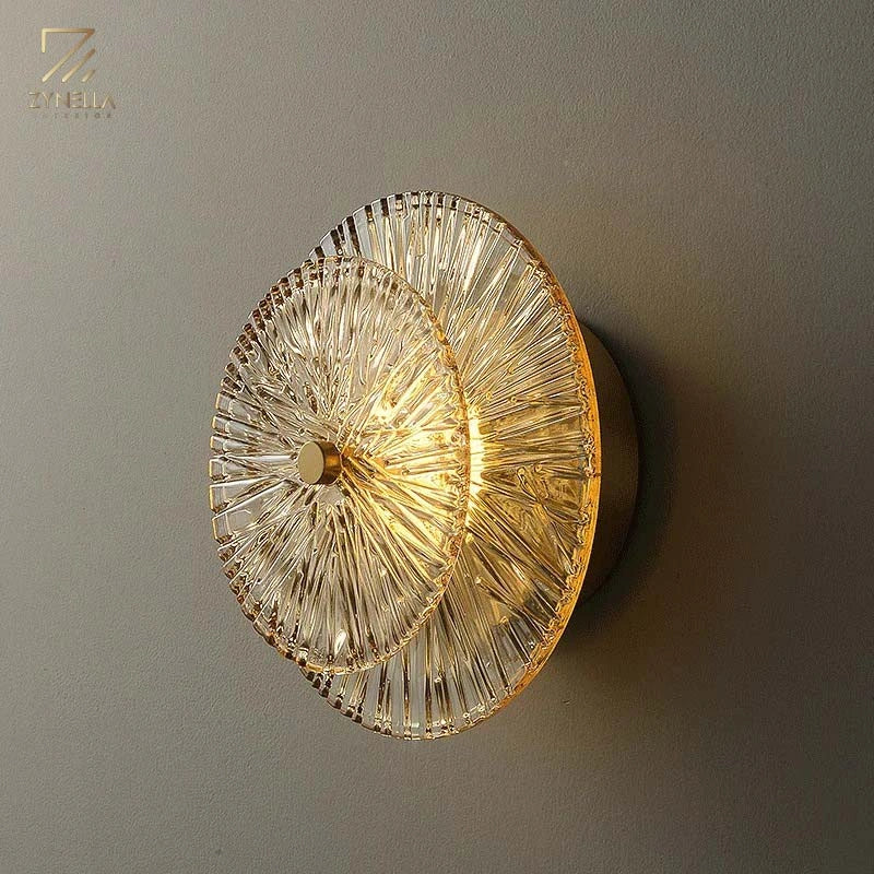 Glass post-modern wall light fixture