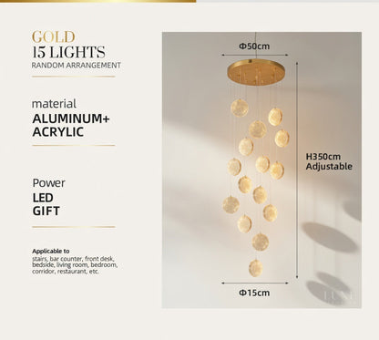 Zynella Elegant Nordic Crystal Ceiling Pendant