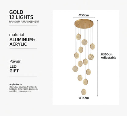 Zynella Elegant Nordic Crystal Ceiling Pendant