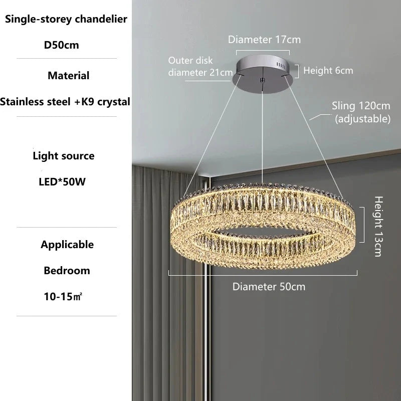High end K9 crystal ceiling lamp