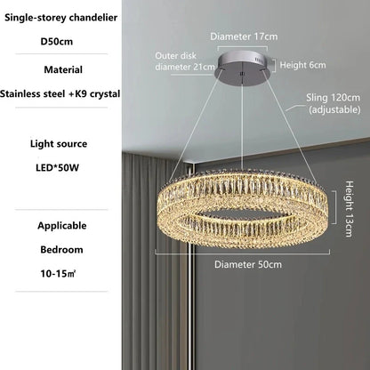 High end K9 crystal ceiling lamp