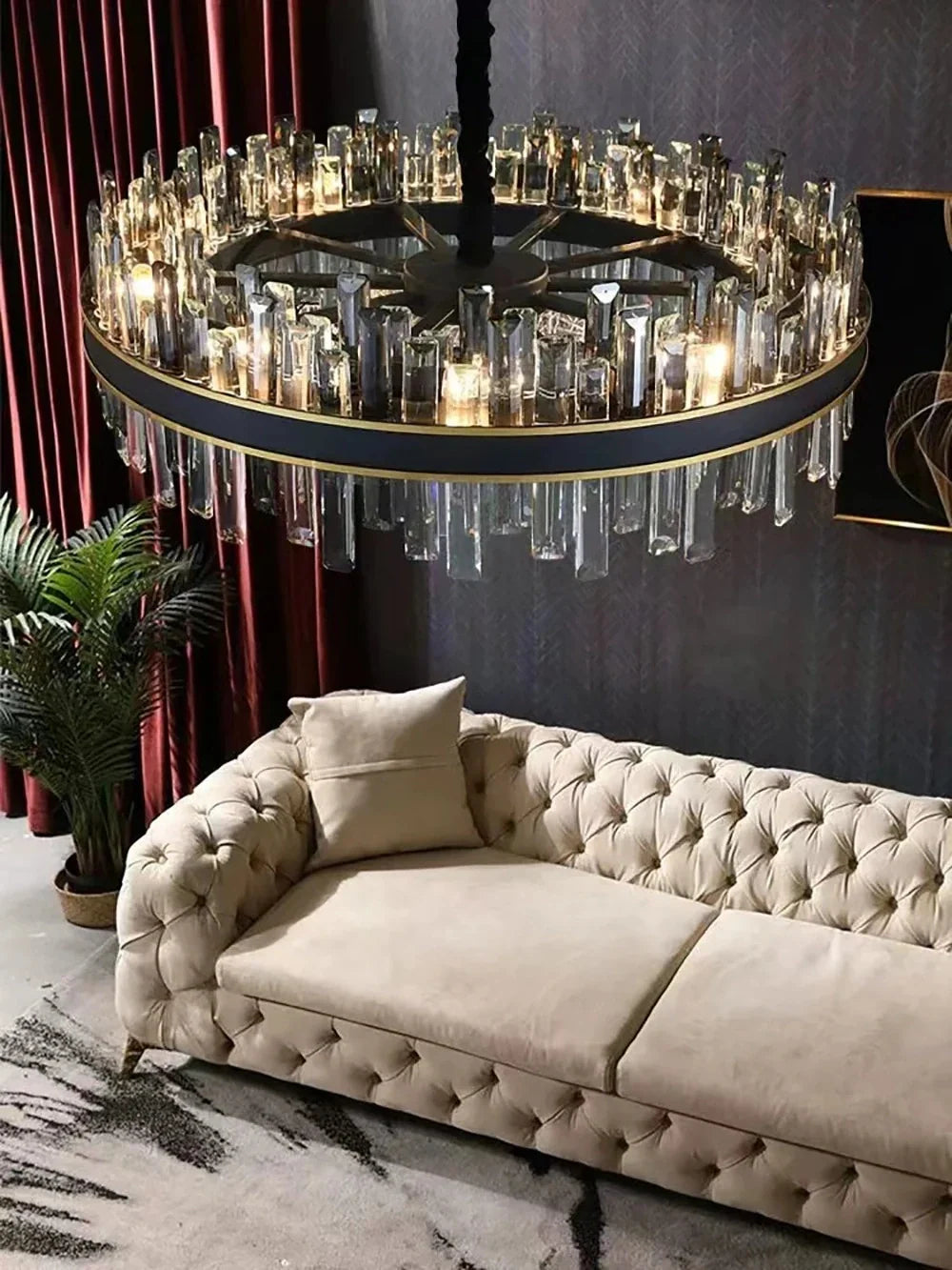 High end crystal ceiling light design