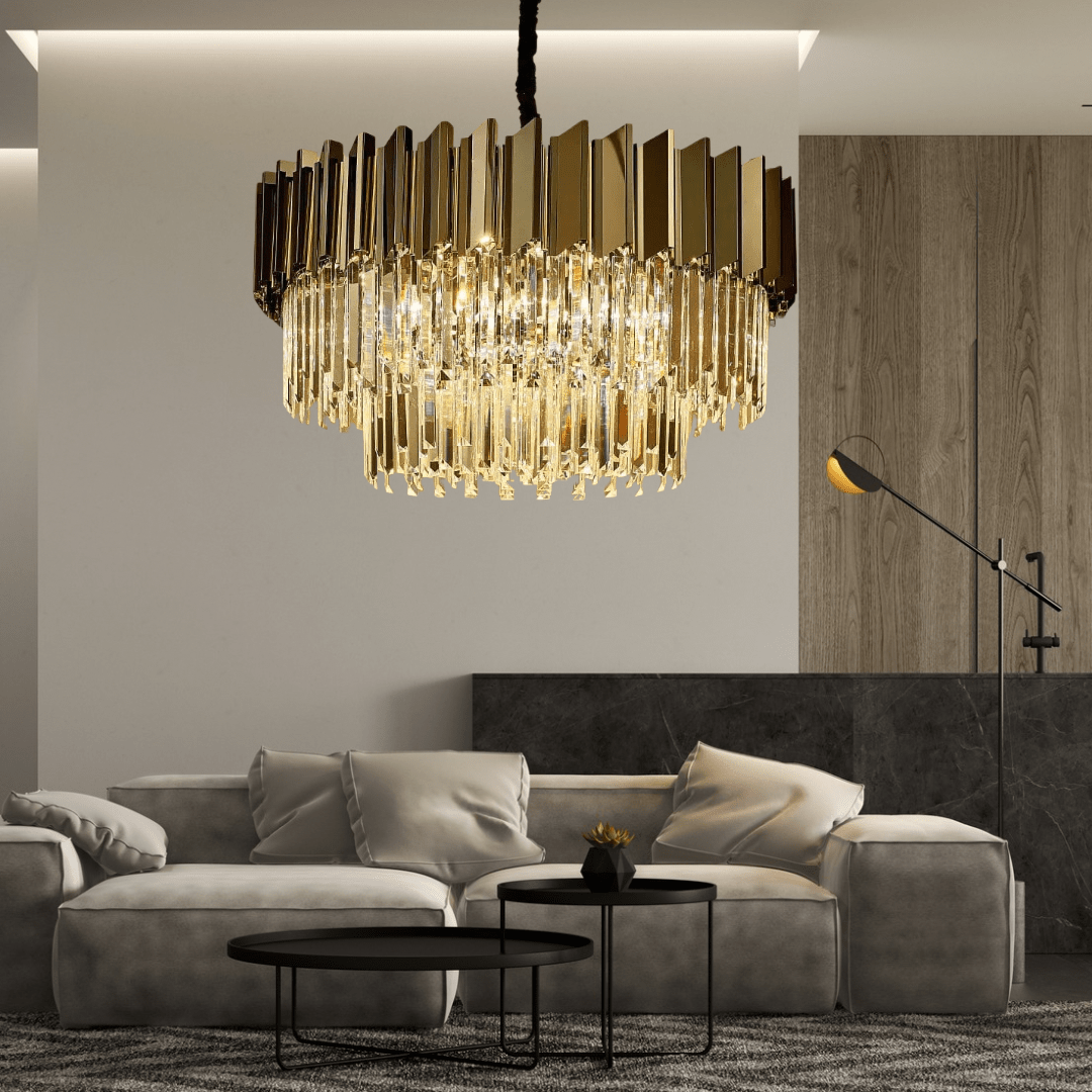 Cuban Grey Chandelier Modern  Rustic Industrial Hanging Lamp - Zynella