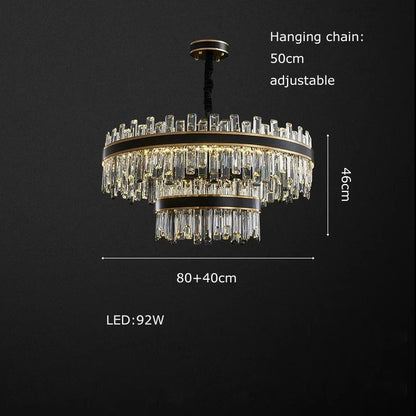 Indoor luxury crystal hanging fixture