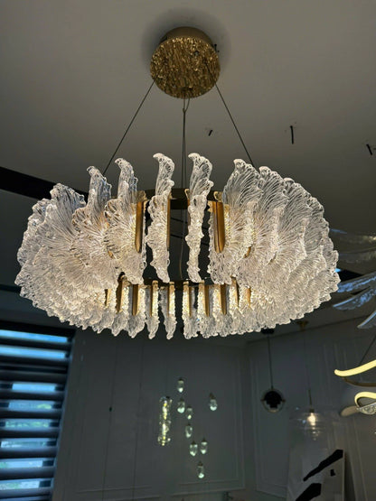 LED Pendant Chandelier Angle View – Contemporary Home Lighting