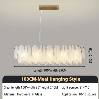 LED alloy chandelier side view