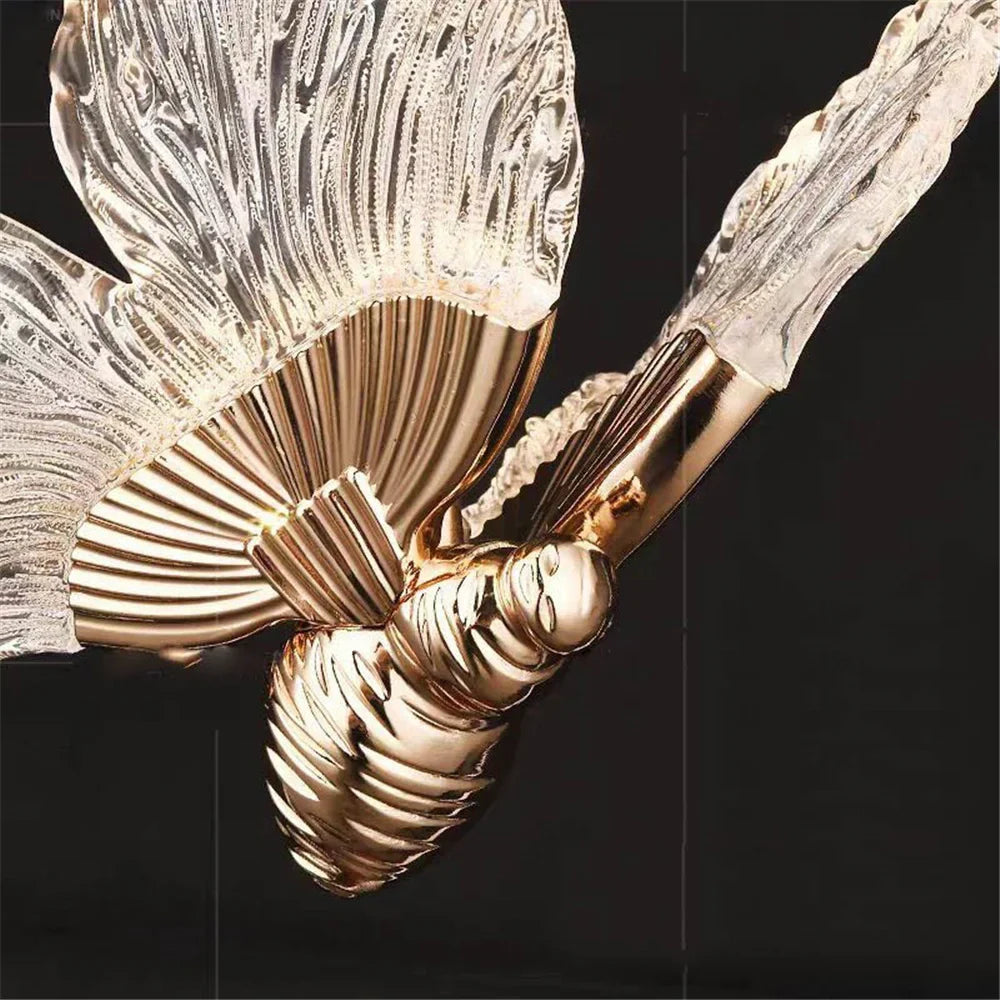 LED butterfly pendant light for bedroom
