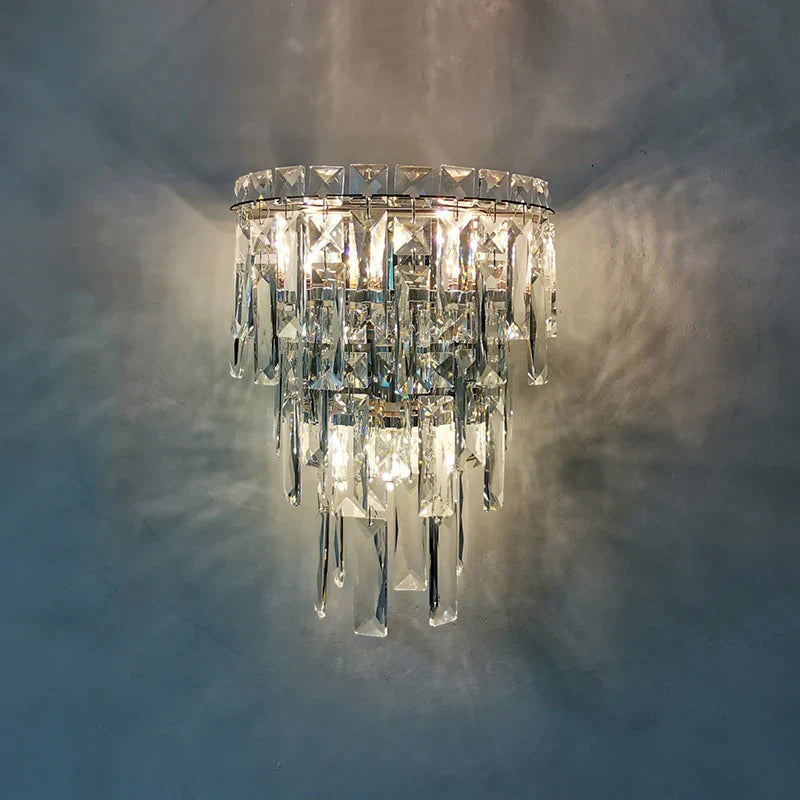 LED crystal bedside wall lighting