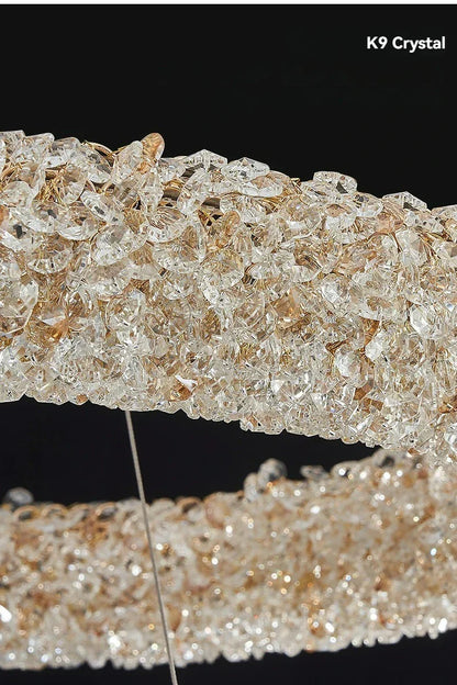 LED crystal chandelier side view
