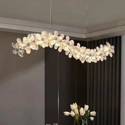 LED crystal chrome ceiling light