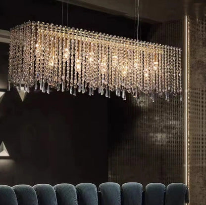 LED crystal flush mount pendant light