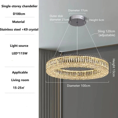 LED crystal light angle view
