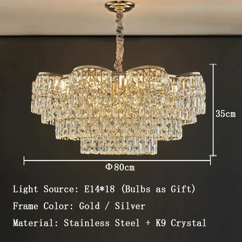 LED crystal pendant indoor decor