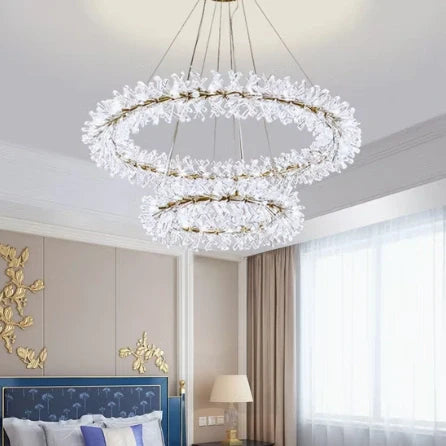 LED flower crystal pendant chandelier