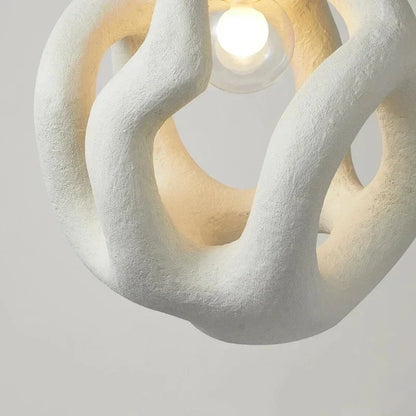 LED pendant lamp with sculptural design