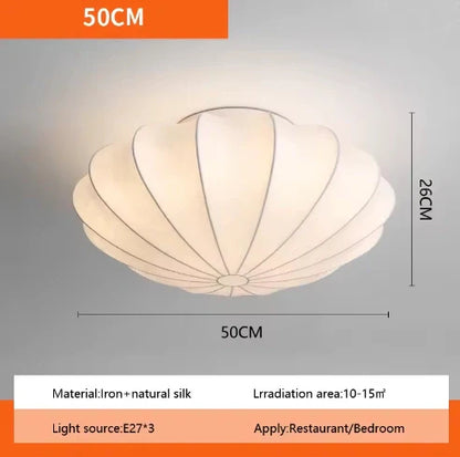 LED silk ceiling light design