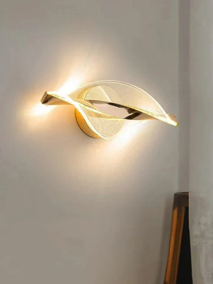 LED wall light installed in room